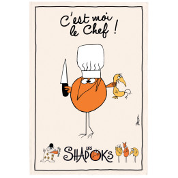 Paño de cocina Shadoks Grand chef Ecru Écru 48 X 72