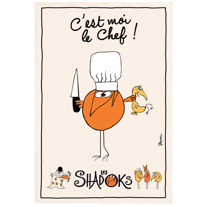 Geschirrtuch Shadoks Grand chef Ecru Écru 48 X 72