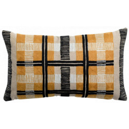Coussin Eden brodé Ocre 30 x 50