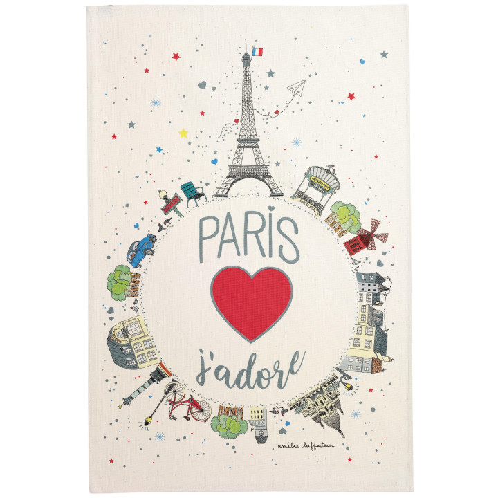 Geschirrtuch Planète Paris Écru 48 X 72