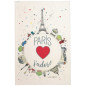 Theedoek Planète Paris Écru 48 X 72