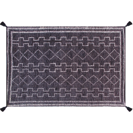 Tappeto Gimie Charbon/Ivoire 120 X 180
