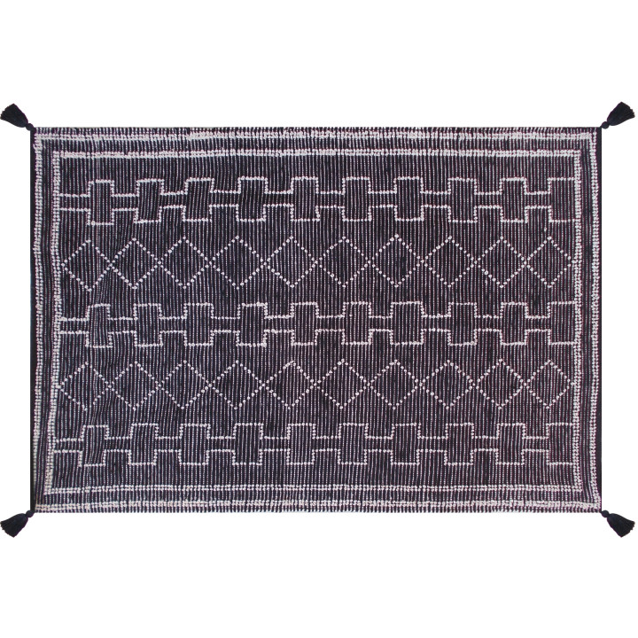 Alfombra Gimie Charbon/Ivoire 120 X 180