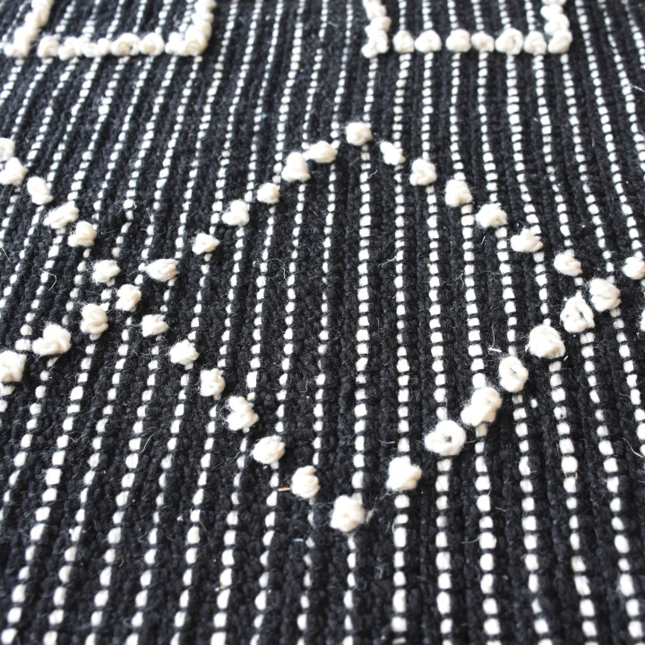 Tapete Gimie Charbon/Ivoire 120 X 180