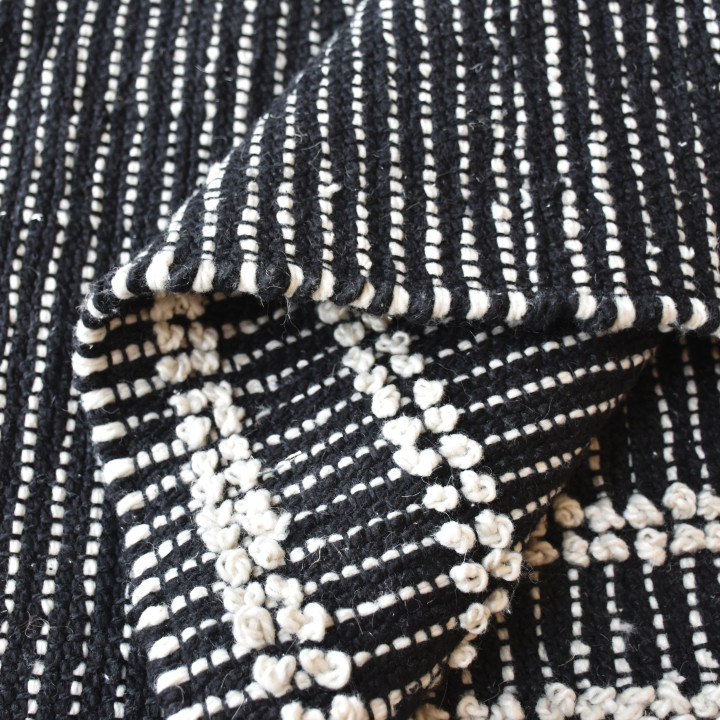 Alfombra Gimie Charbon/Ivoire 120 X 180