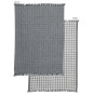 Recyceltes Geschirrtuch Aden Blanc/Noir 50 X 70