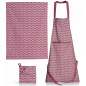 Tablier de cuisine enduit Pompei Orchidée 72 x 85