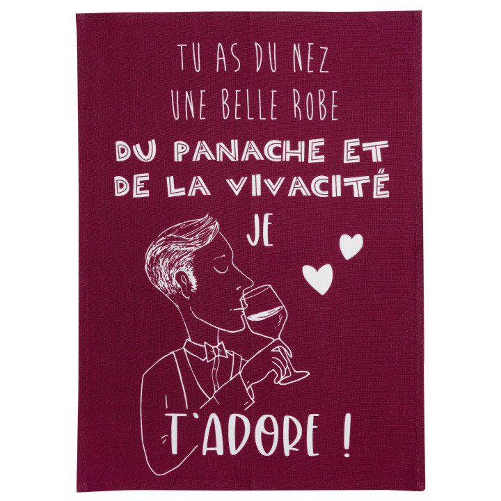 Panache theedoek Bordeaux 70 X 50