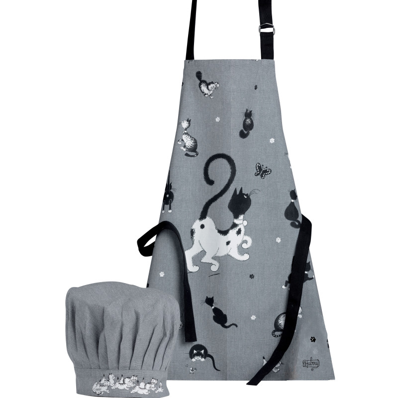Grembiule da cucina e toque per bambini Dubout Noir/Blanc 52 X 63