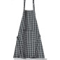 Recycelte Küchenschürze Billie Noir/Gris 80 X 85