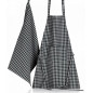 Recycelte Küchenschürze Billie Noir/Gris 80 X 85