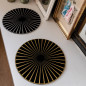 Conjunto de mesa de feltro Raini Noir/Argent Diameter 40