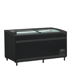 Réfrigérateur / congélateur de supermarché noir SFI145B-CF VS