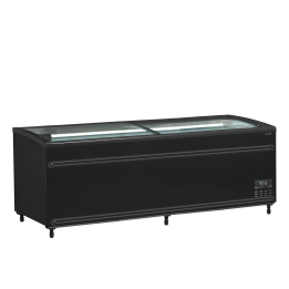 Réfrigérateur / congélateur de supermarché noir SFI210B-CF VS