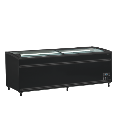 Réfrigérateur / congélateur de supermarché noir SFI210B-CF VS