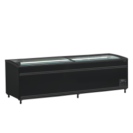Réfrigérateur / congélateur de supermarché noir SFI250B-CF VS
