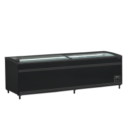 Réfrigérateur / congélateur de supermarché noir SFI250B-CF VS