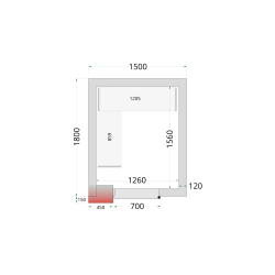 Panneaux de chambre froide 120 mm CR 150x180x220