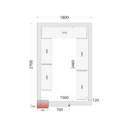 Panneaux de chambre froide 120 mm CR 180x270x220