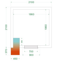 Chambre froide négative CRNF2121