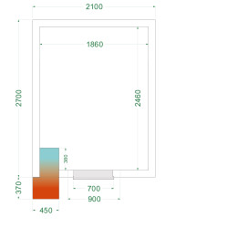 Chambre froide négative CRNF2127