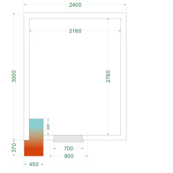 Chambre froide négative CRNF2430