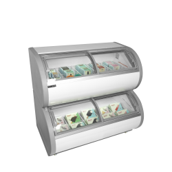 Vitrine froid négatif à deux niveaux TD500