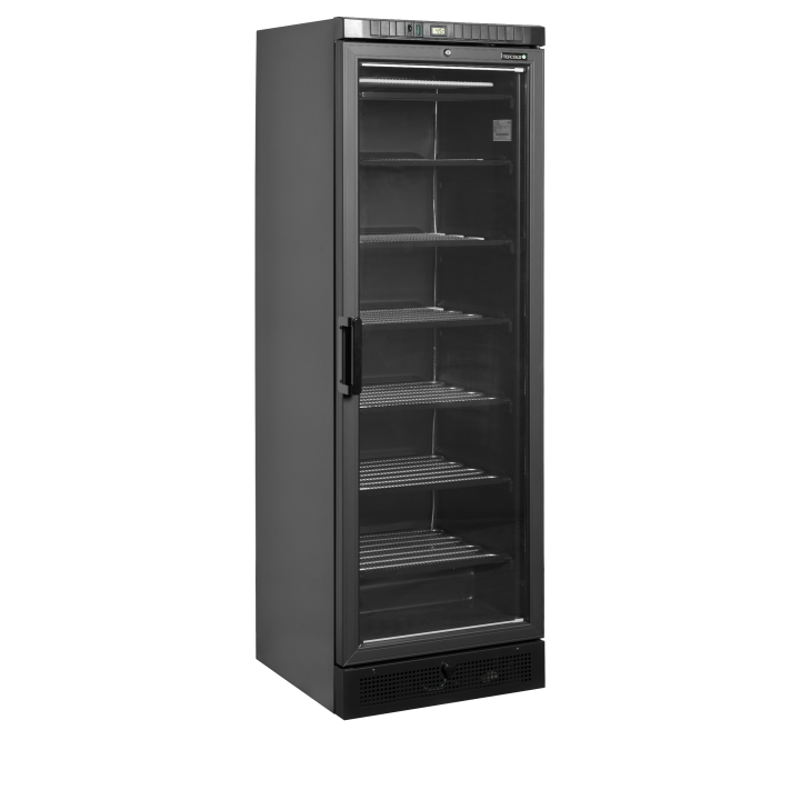 Congélateur vitré noir UFSC371G Black