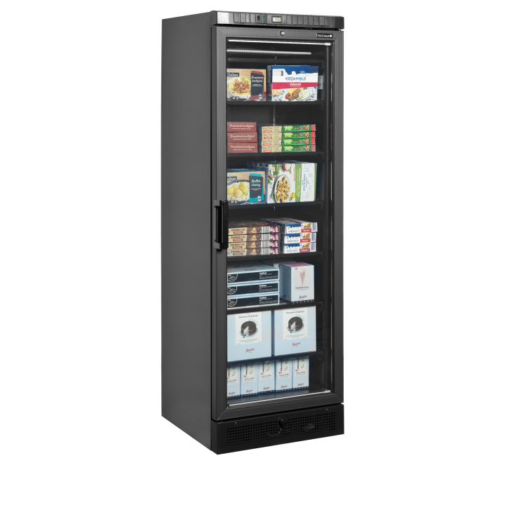 Congélateur vitré noir UFSC371G Black