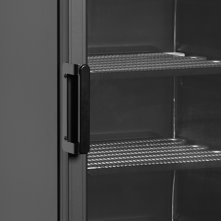 Congélateur vitré noir UFSC371G Black