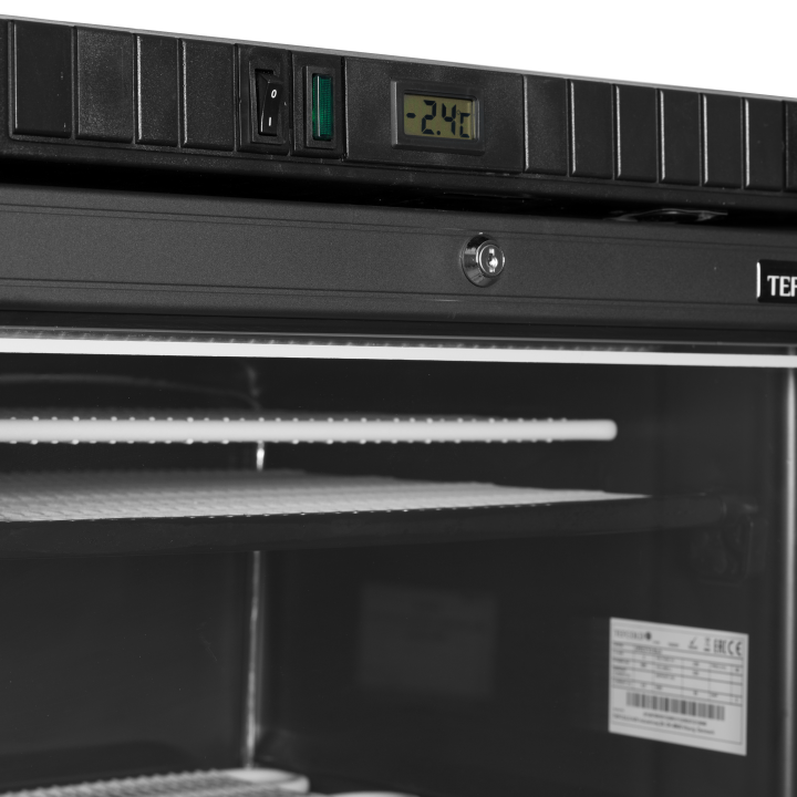 Congélateur vitré noir UFSC371G Black