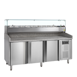 Table à pizza avec module pour garniture PT1300 + GVC38-200