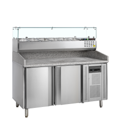 Table à pizza avec module pour garniture PT1200 + GVC38-150