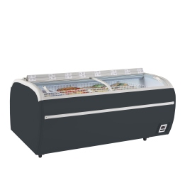 Réfrigérateur / congélateur de supermarché gris TWIN 220A-CF