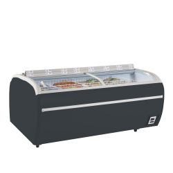 Réfrigérateur / congélateur de supermarché gris TWIN 220A-CF
