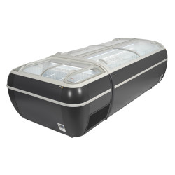 Réfrigérateur / congélateur de supermarché gris TWIN 220A-CF