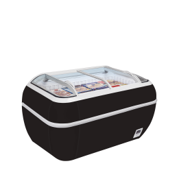 Réfrigérateur / congélateur de supermarché noir TWIN HEAD B-CF