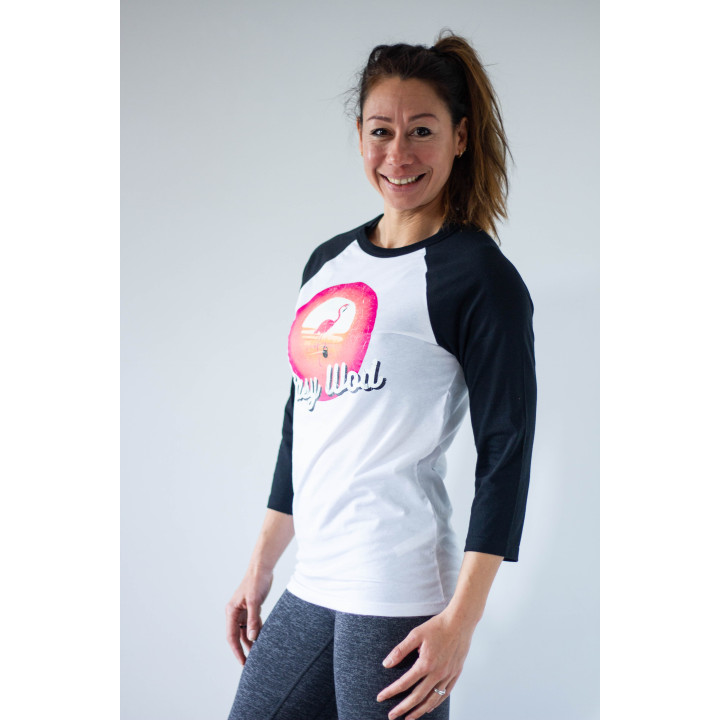 Baseball T-shirt unisexe noir et blanc EASY WOD | VERY BAD WOD — Noir · Taille M