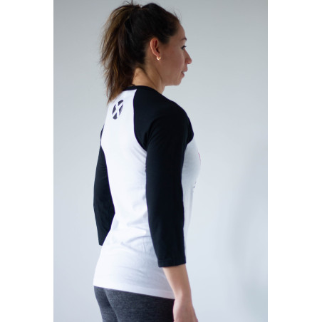 Baseball T-shirt unisexe noir et blanc EASY WOD | VERY BAD WOD — Noir · Taille L