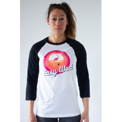 Baseball T-shirt unisexe noir et blanc EASY WOD | VERY BAD WOD — Noir · Taille L