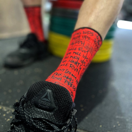 Chaussettes rouges HERO WODS | LITHE APPAREL — Rouge · Taille RX SOCKS S (35 - 38)
