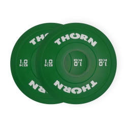 Disque Bumper Plate 1 KG | THORN+FIT EQUIPMENT — Vert · Taille TU
