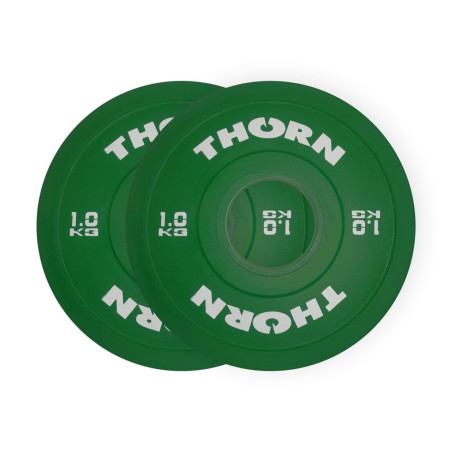 Disque Bumper Plate 1 KG | THORN+FIT EQUIPMENT — Vert · Taille TU