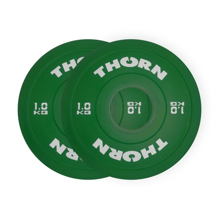 Disque Bumper Plate 1 KG | THORN+FIT EQUIPMENT — Vert · Taille TU