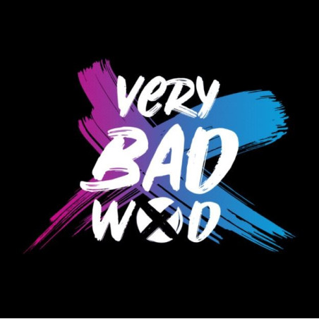 Baseball T-shirt unisexe noir et blanc BRUSH Original | VERY BAD WOD — Noir · Taille L