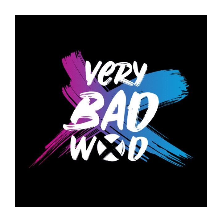 Baseball T-shirt unisexe noir et blanc BRUSH Original | VERY BAD WOD — Noir · Taille L