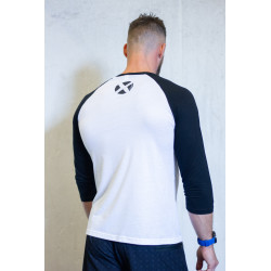 Baseball T-shirt unisexe noir et blanc BRUSH Original | VERY BAD WOD — Noir · Taille L