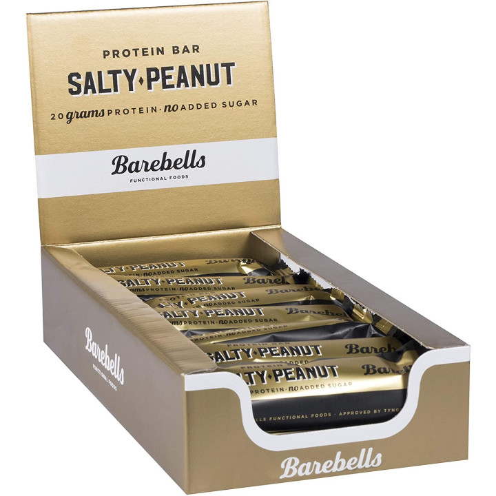 Pack de 12 Barres protéinées CACAHUÈTES SALÉES | BAREBELLS — 12 x 55 Gr · Taille TU