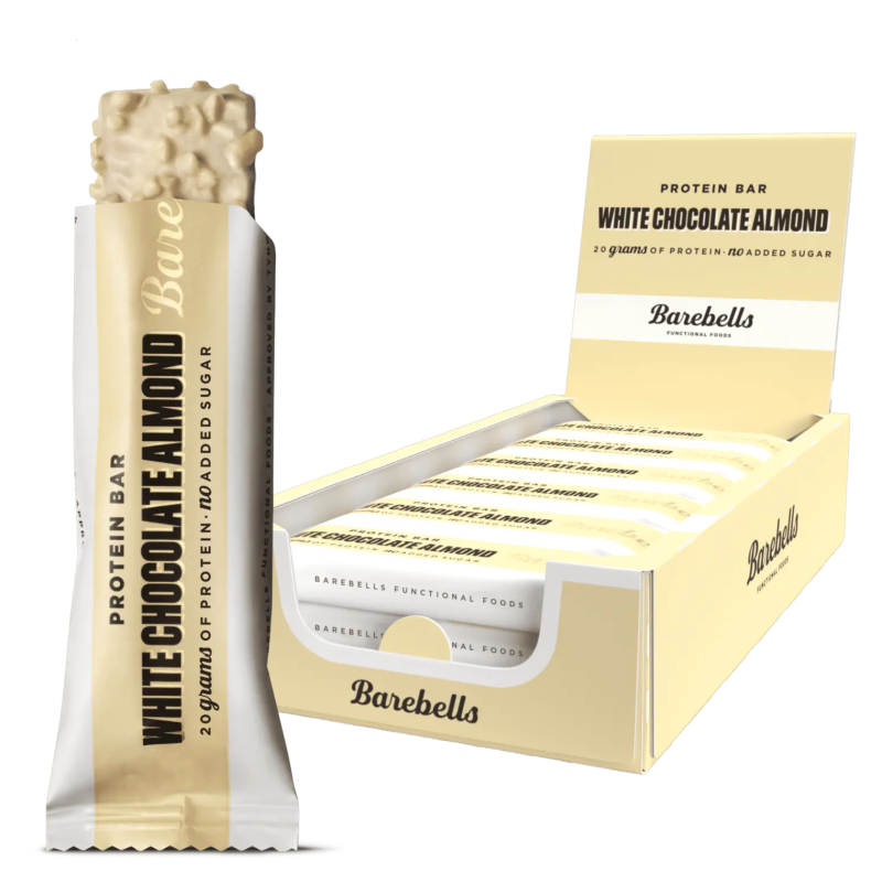 Pack de 12 Barres protéinées CHOCOLAT BLANC AMANDES | BAREBELLS — 12 x 55 Gr · Taille TU Pack de 12 Barres protéinées CHOCOLAT BLANC AMANDES | BAREBELLS — 12 x 55 Gr · Taille TU