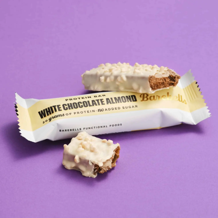 Pack de 12 Barres protéinées CHOCOLAT BLANC AMANDES | BAREBELLS — 12 x 55 Gr · Taille TU